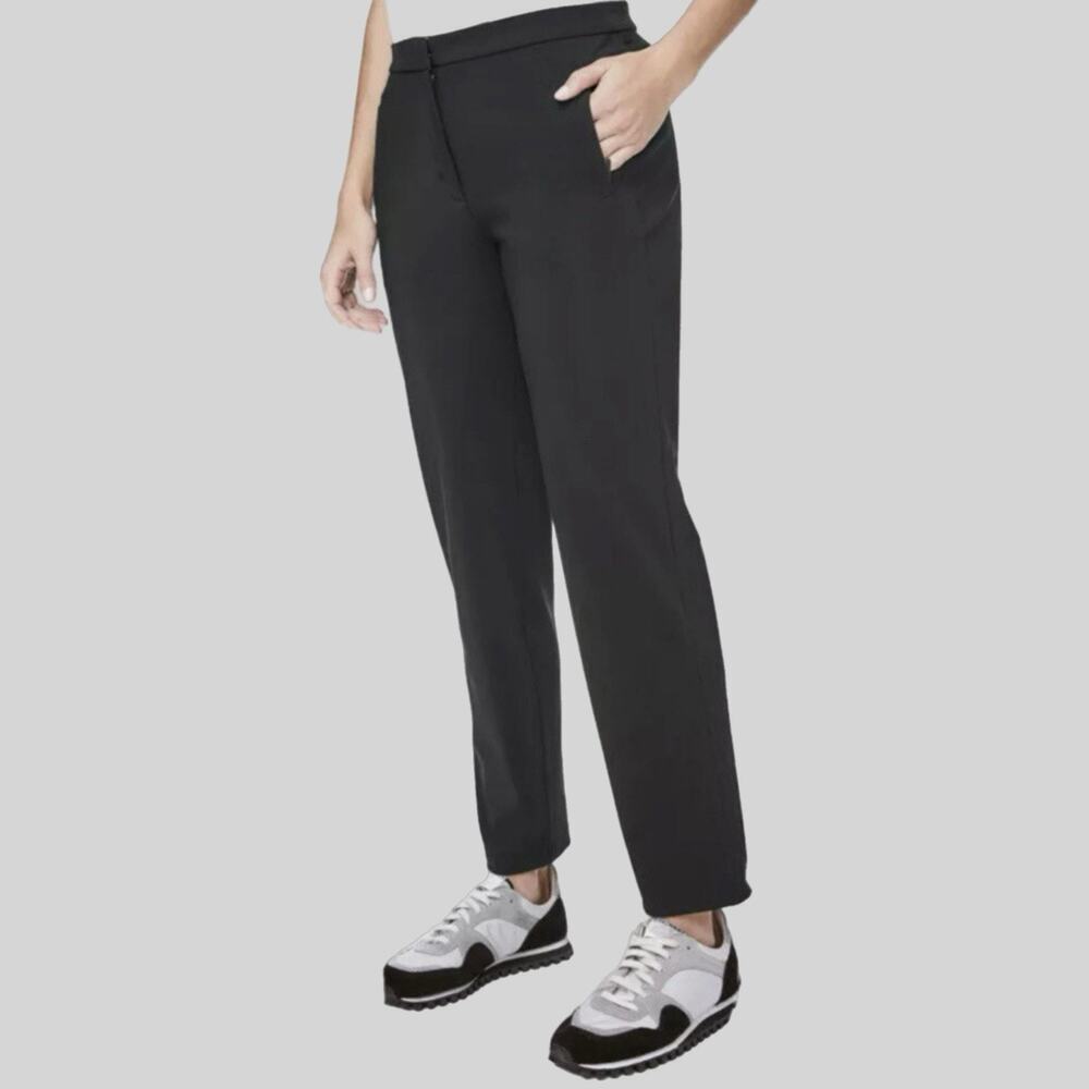 Lululemon Women’s On The Move Pant Sz 10 Black Business Casual Zip Pockets